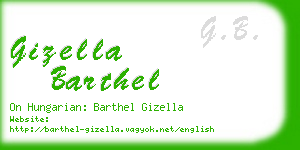 gizella barthel business card